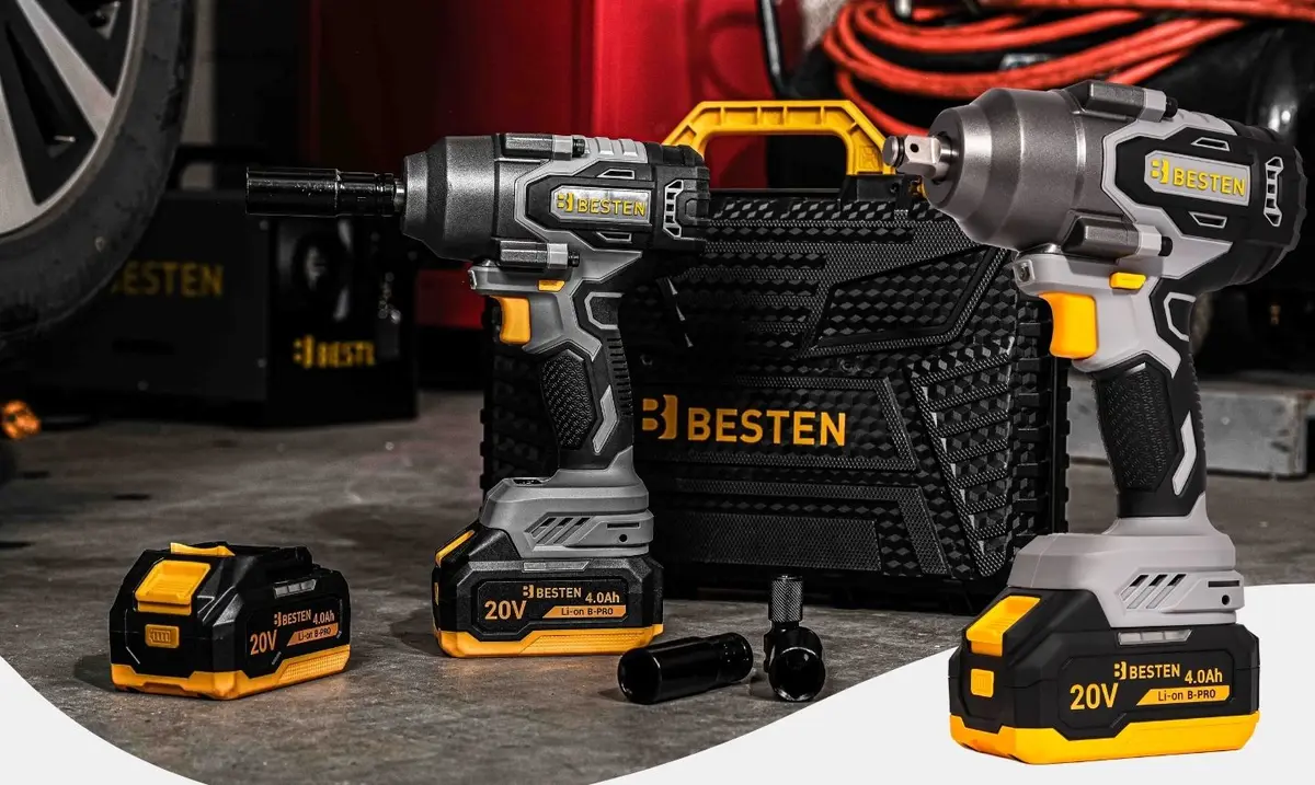 Zdjęcie klucza udarowego BESTEN BE0002892 moc warsztatu, mocny klucz 750 nm